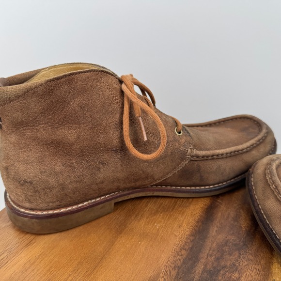 UGG Mens Suede Leather Moc Toe Chukka Ankle Boots 9.5 Casual Lace Up Brown - Picture 14 of 16